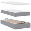 vidaXL Ottoman bed met matras 80x200cm stof lichtgrijs