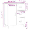 vidaXL Dressoir 69,5x34x90 cm bewerkt hout zwart