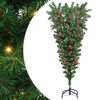 vidaXL Op-ondersteboven K&uuml;nstkerstboom met Voorverlichte Ballen 150 cm