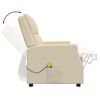 vidaXL Massagestoel 2-zits verstelbaar kunstleer cr&egrave;mekleurig