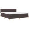 vidaXL Boxspring bed met matras Donkerbruin 180 x 200 cm Stof