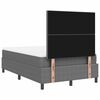vidaXL Boxspringbed Lichtgrijs en wit. 120 x 190 cm Katoen Stof
