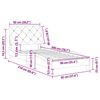 vidaXL Bedframe zonder matras fluweel roze 90x200 cm