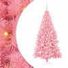 vidaXL Kerstboom met ledverlichting Roze 180 cm PVC en staal