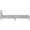 vidaXL Bedframe met hoofdeinde bewerkt hout betongrijs 100x200 cm