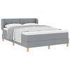 vidaXL Boxspringbed met hoofdeinde Lichtgrijs 140 x 200 cm Stof