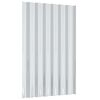 vidaXL Dakpanelen 12 st 60x36 cm gegalvaniseerd staal zilverkleurig