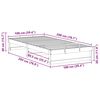 vidaXL Bedframe Bruin 100 x 200 cm Massief grenenhout