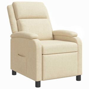 vidaXL Relaxfauteuil Cr&egrave;mekleurig Stof