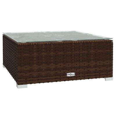 vidaXL 11-delige Loungeset met kussens poly rattan bruin