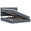 vidaXL Opslag bed met matras Donkergrijs 140 x 200 cm Fluweel