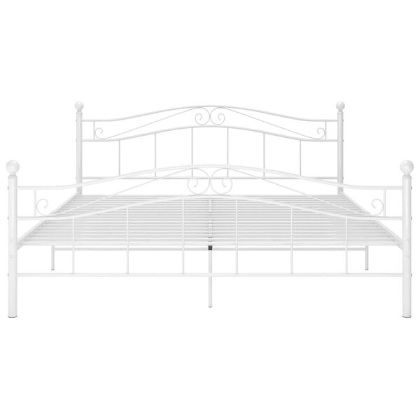 vidaXL Bedframe metaal wit 140x200 cm