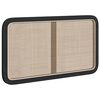 vidaXL Hoofdbord met hoofdeinde Zwart 100 x 55 x 3 cm Rattan