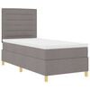 vidaXL Boxspringbed met matras met hoofdeinde Taupe 80 x 200 cm Stof