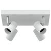 vidaXL Plafondspot met schijnwerpers Wit 26 x 26 x 11,5 cm Metaal