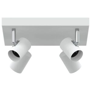 vidaXL Plafondspot met schijnwerpers Wit 26 x 26 x 11,5 cm Metaal