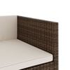 vidaXL 5-delige Loungeset met kussens poly rattan bruin