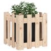 vidaXL Plantenbak met hekontwerp 40x40x40 cm massief grenenhout