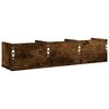 vidaXL Wandkasten 2 st 75x18x16,5 cm bewerkt hout gerookt eikenkleurig