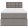 vidaXL Opbergbed met matras met matras Taupe 100 x 200 cm Bewerkt hout