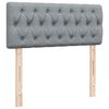 vidaXL Boxspring met matras stof lichtgrijs 120x190 cm