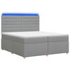 vidaXL Boxspringbed met matras Lichtgrijs 200 x 200 cm Stof