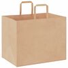vidaXL Papieren zakken 250 st met hengsels 32x22x24 cm bruin