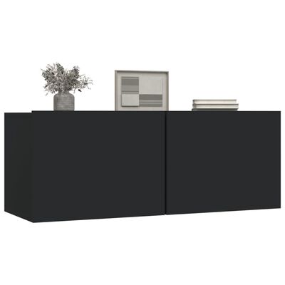 vidaXL Tv-meubelen 2 st 80x30x30 cm bewerkt hout zwart