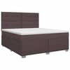 vidaXL Boxspringbed met matras Donkerbruin 180 x 200 cm Stof