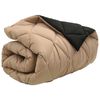 vidaXL Winter Dekbed Zwart en Taupe 220 x 155 cm Microfiber