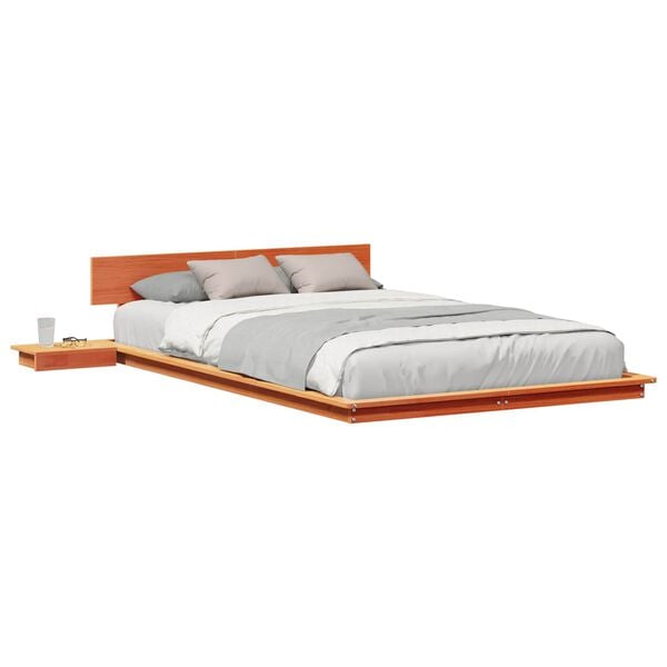 vidaXL Bedframe Bruin 140 x 190 cm Hout