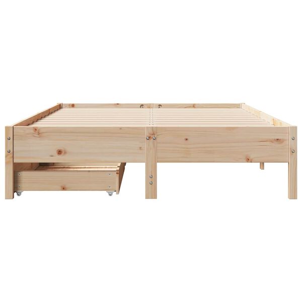 vidaXL Bedframe zonder matras massief grenenhout 140x190 cm