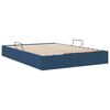 vidaXL Opslag bed met hoofdeinde met opslag Blauw 140 x 200 cm Stof