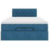 vidaXL Bed poef met matras 120x190 cm fluweel donkerblauw