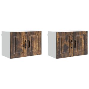 vidaXL Wandkast PORTO 2 pcs Gerookt eiken 60 x 31 x 40 cm Bewerkt hout