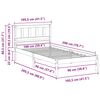vidaXL Bedframe met hoofdeinde Bruin 100 x 200 cm Massief grenenhout