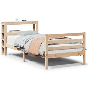 vidaXL Bedframe met hoofdbord massief grenenhout 100x200 cm