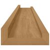 vidaXL Wandplank met plank 4 pcs Bruin 80 x 9 x 3 cm Bewerkt hout