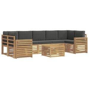 vidaXL Buiten bankenset 8 st Wit en antracietkleurig Polyester