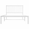 vidaXL Bedframe met hoofdbord metaal wit 100x190 cm