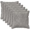 vidaXL Kussen 6 st HOUTEN Lichtgrijs 30 x 30 cm Microfiber Fleece