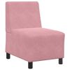 vidaXL Modulaire Bankeenheid Armlos Roze Fluweel