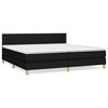 vidaXL Boxspring met matras stof zwart 200x200 cm