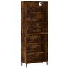 vidaXL Hoge kast 69,5x32,5x180 cm bewerkt hout gerookt eikenkleurig