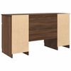 vidaXL Bureau met lade bruin eikenkleur 140 x 49 x 76 cm Bewerkt hout