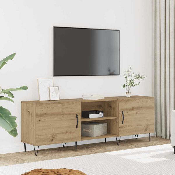 vidaXL Tv-meubel 150x30x50 cm bewerkt hout artisanaal eikenkleurig