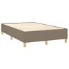 vidaXL Boxspring met matras stof taupe 120x190 cm