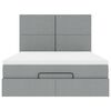 vidaXL Ottoman bed met matras en LED's 140x200cm stof lichtgrijs