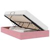 vidaXL Opslag bed met matras met hoofdeinde Roze 120 x 200 cm Fluweel