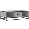 vidaXL Salontafel 100x57x35 cm bewerkt hout en metaal grijs sonoma